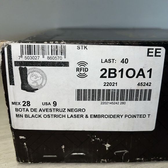 Cuadra Men Sz 9 Black Ostrich Traditional Cowboy Western Boot made by Cuadra - Picture 11 of 15